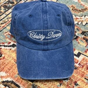 Christy Dawn Navy Denim Logo Cap